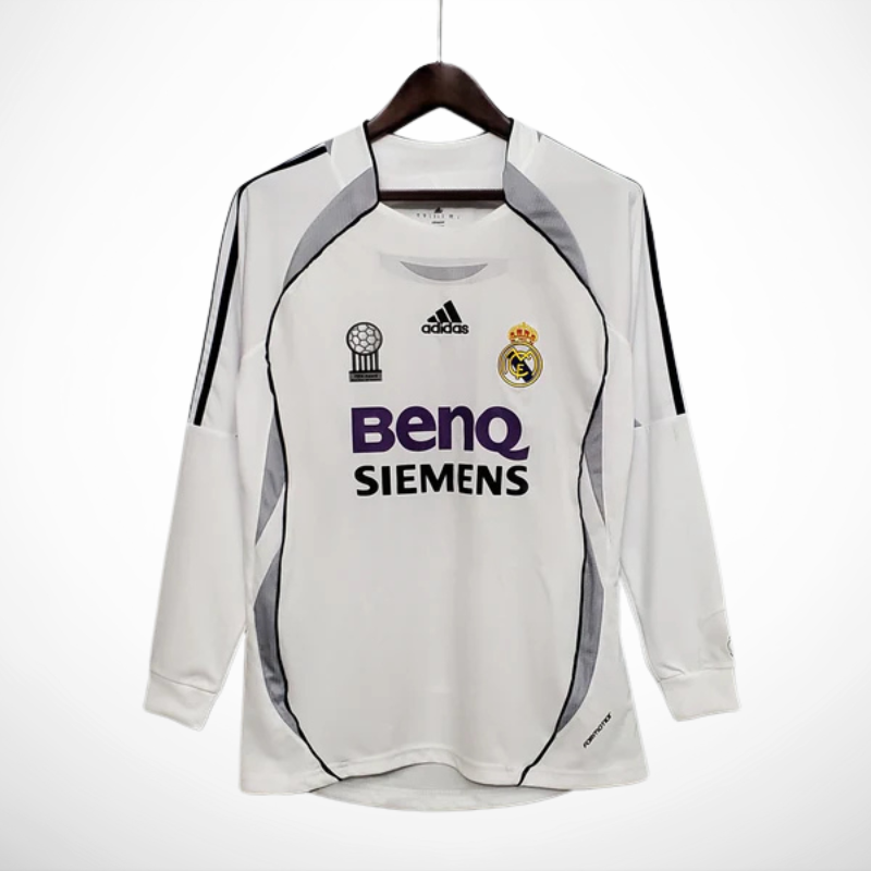 Camisa Real Madrid Titular 06/07 - Versão Retro Manga Longa