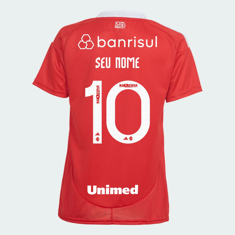 Camisa Feminina Internacional 25/26 - Home Com Patrocínios