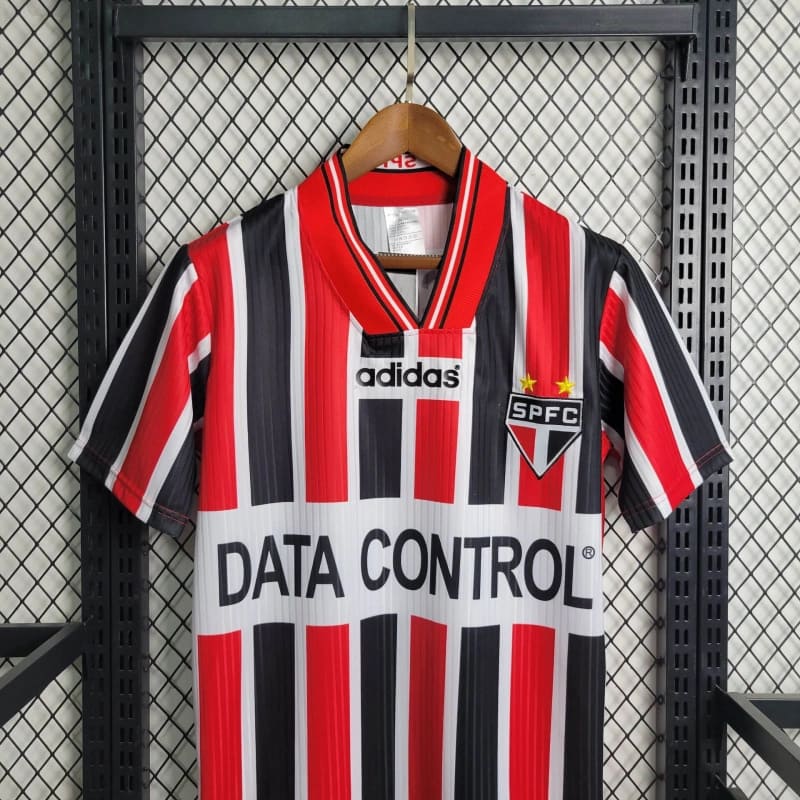 Camisa São Paulo Retrô 1997 - Versão Retro - Vermelho, Branco e Preto