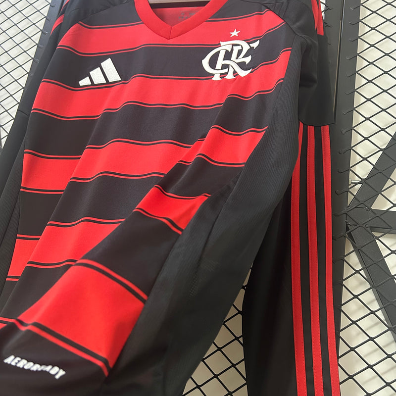 [LANÇAMENTO]-Camisa Flamengo Manga Cumprida 25∕26 Home