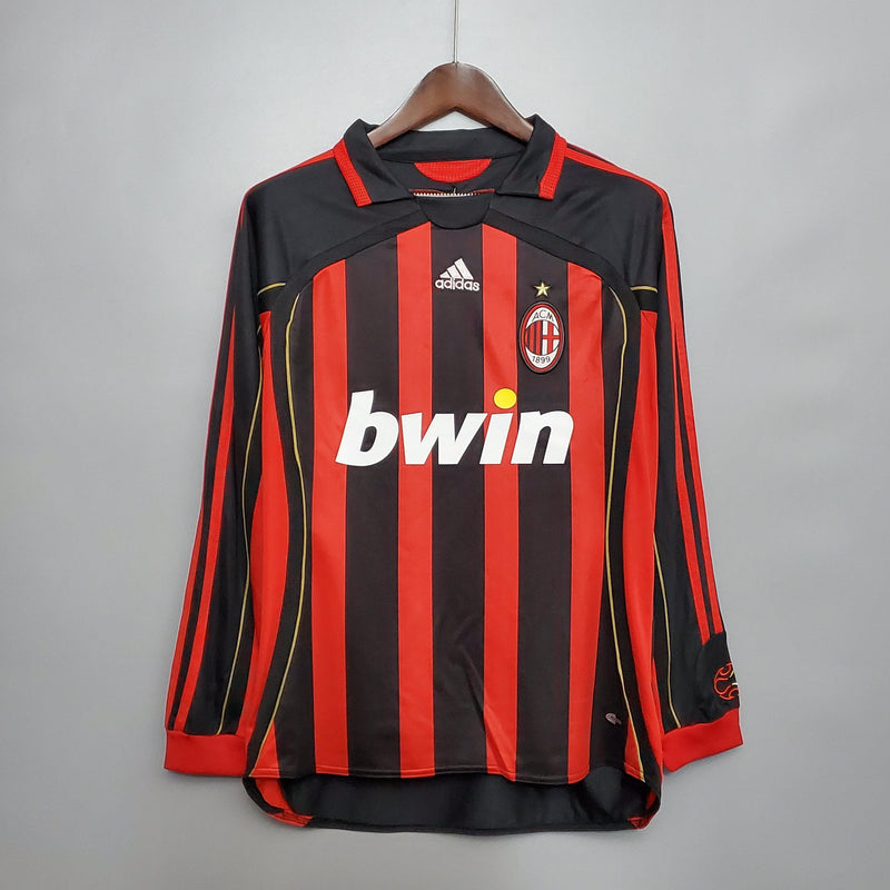 Camisa Manga Longa Milan 06/07 - Retrô