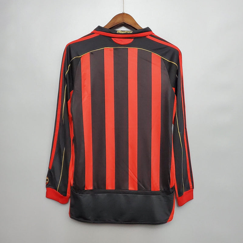 Camisa Manga Longa Milan 06/07 - Retrô