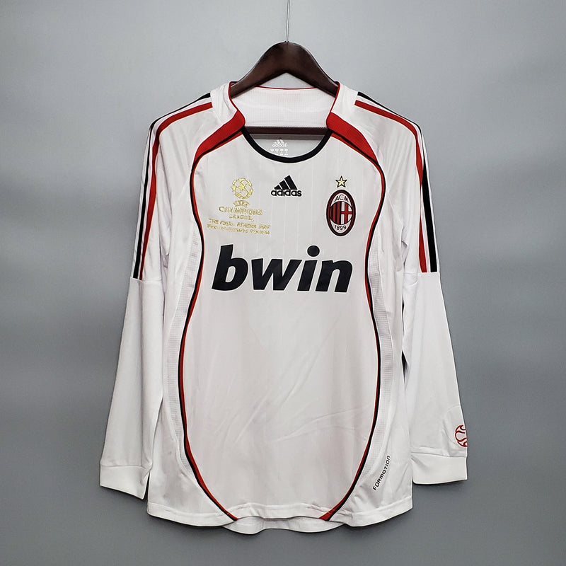 Camisa Manga Longa Milan Champions League 06/07 - Retrô