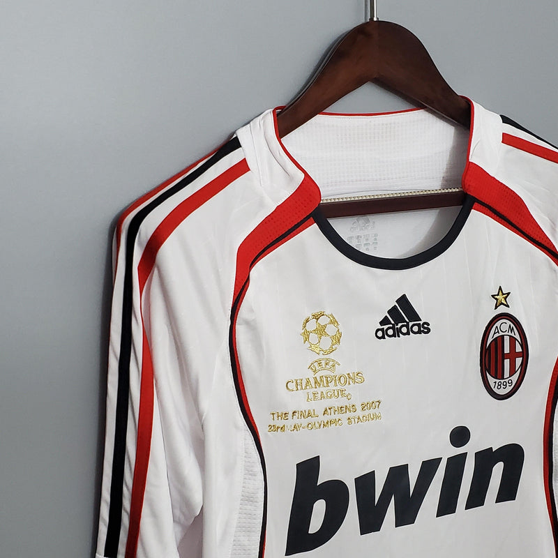 Camisa Manga Longa Milan Champions League 06/07 - Retrô