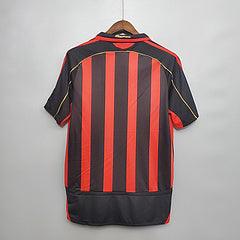 Camisa Milan 2006/2007 Vermelha e Preta - Retrô